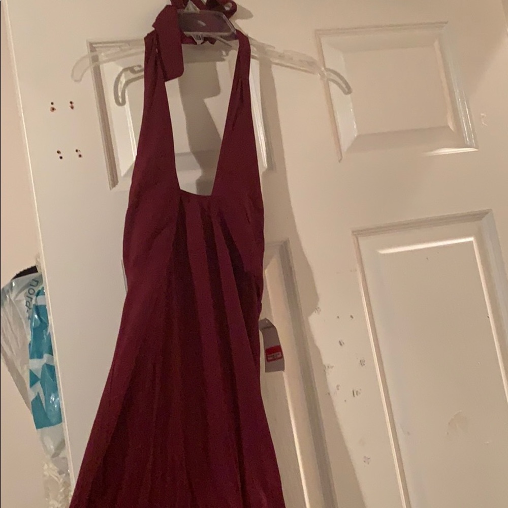 Dee Elly long maroon dress